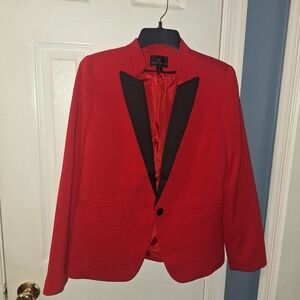 Worthington Red and Black Blazer